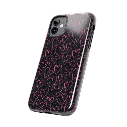 Sparkling Pink Hearts iPhone Case - BOGO Cases