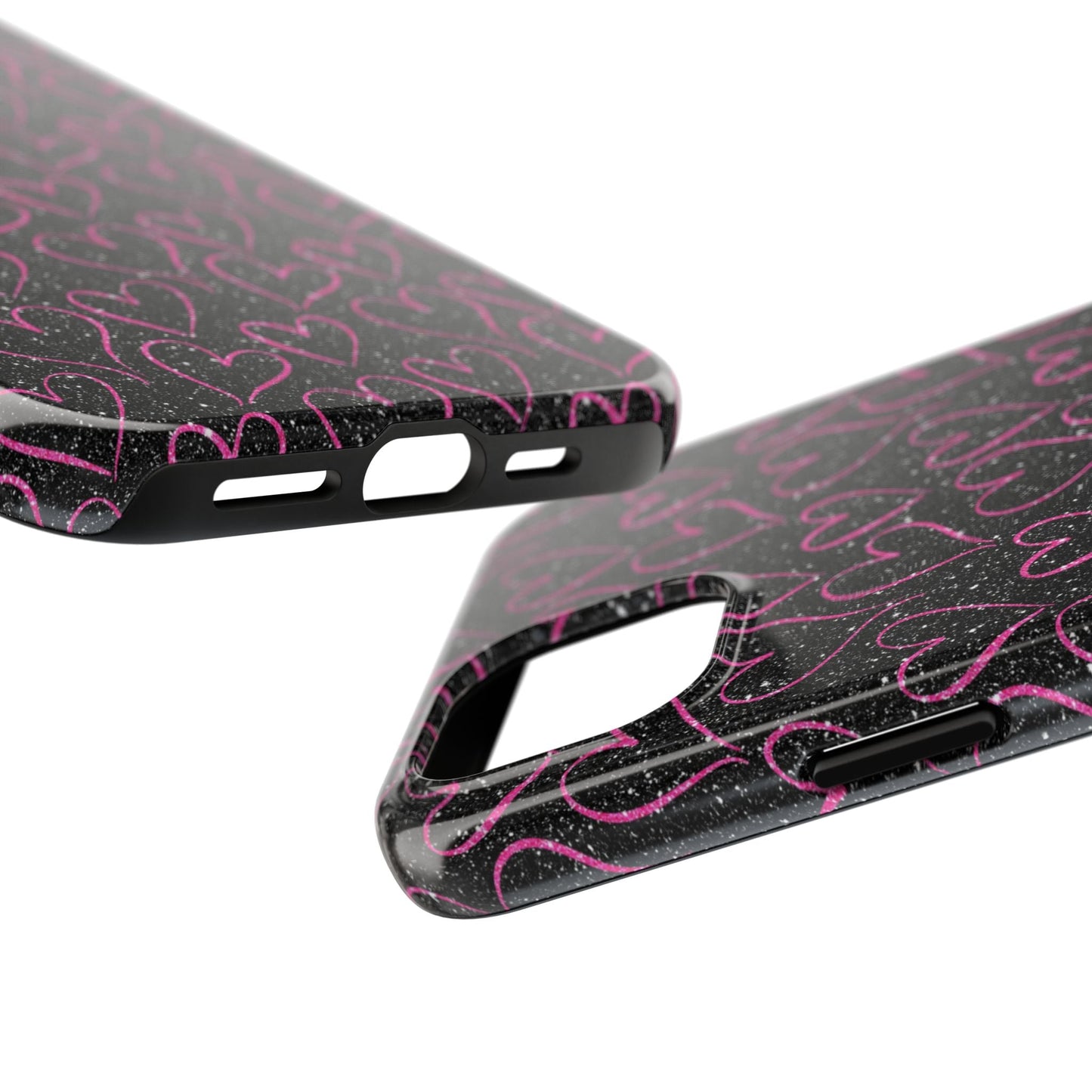 Sparkling Pink Hearts iPhone Case - BOGO Cases