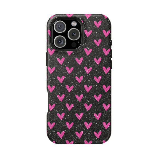 Sparkling Pink Hearts MagSafe Case - BOGO Cases