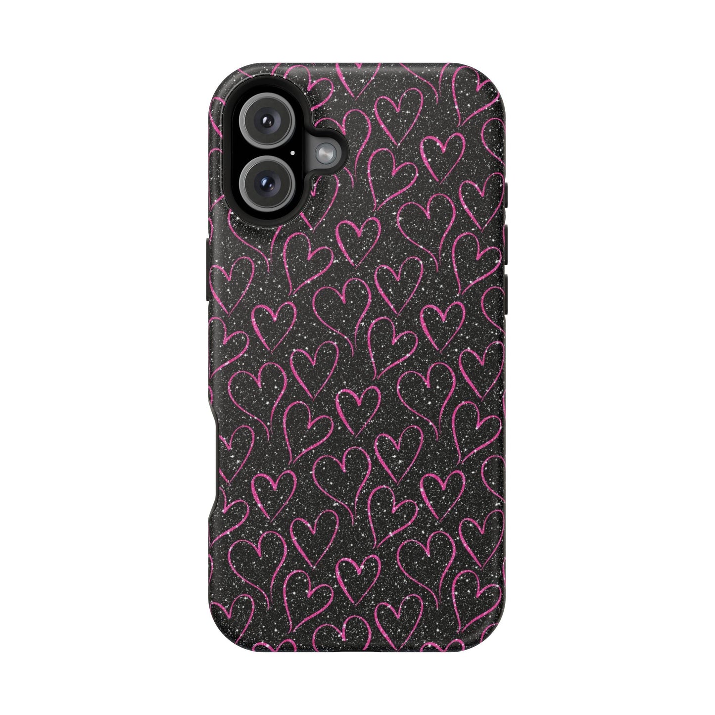 Sparkling Pink Hearts MagSafe iPhone Case - BOGO Cases