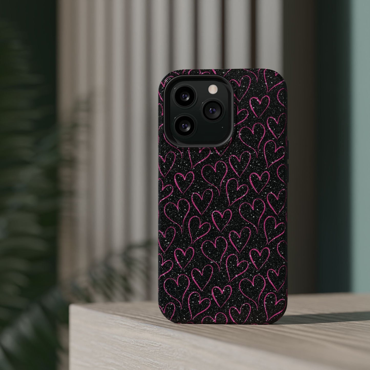 Sparkling Pink Hearts MagSafe iPhone Case - BOGO Cases