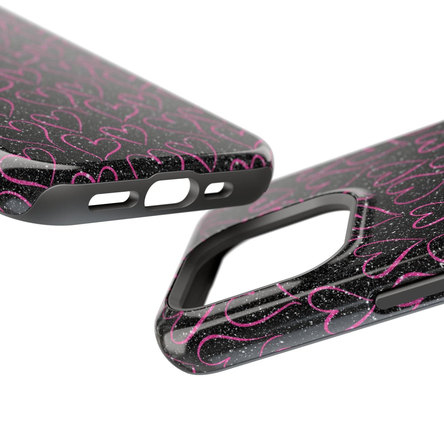 Sparkling Pink Hearts MagSafe iPhone Case - BOGO Cases