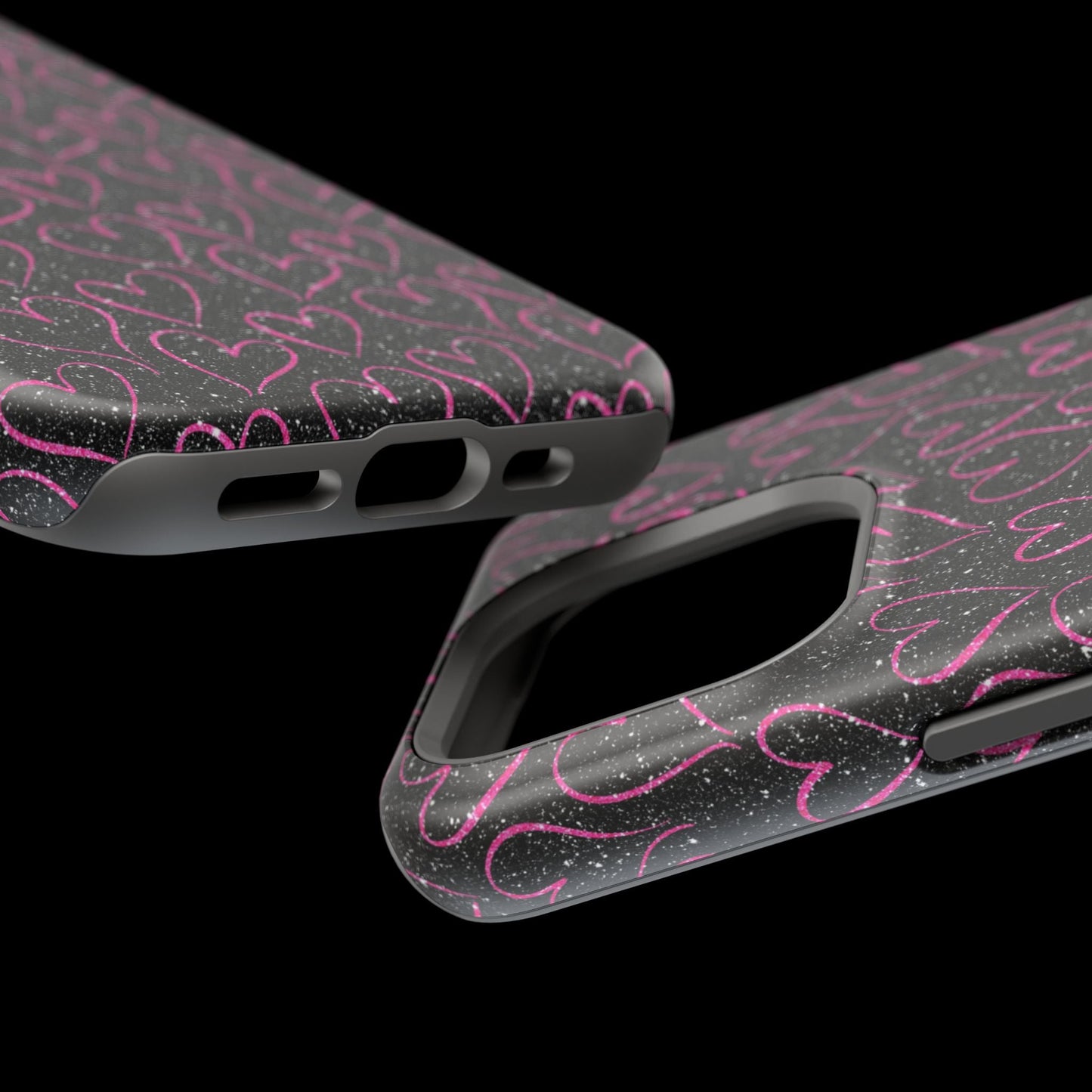 Sparkling Pink Hearts MagSafe iPhone Case - BOGO Cases