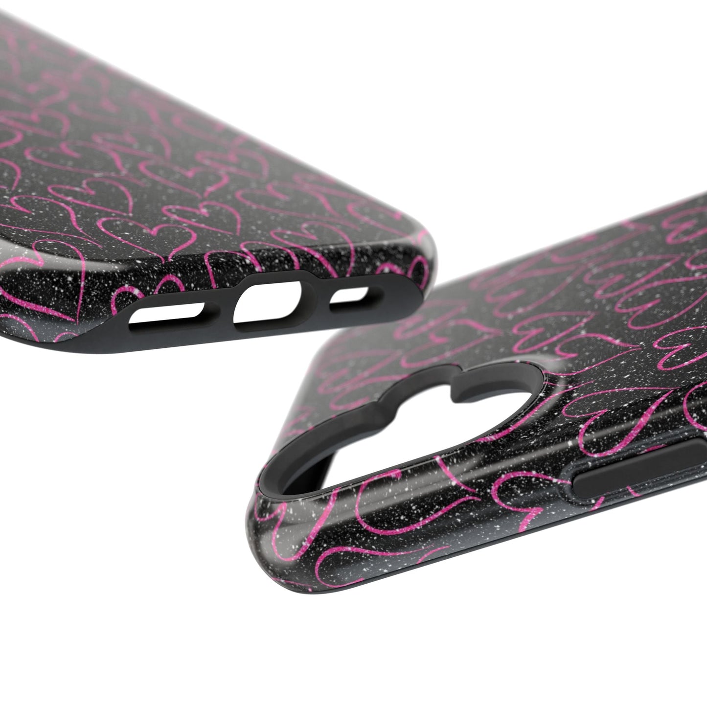 Sparkling Pink Hearts MagSafe iPhone Case - BOGO Cases