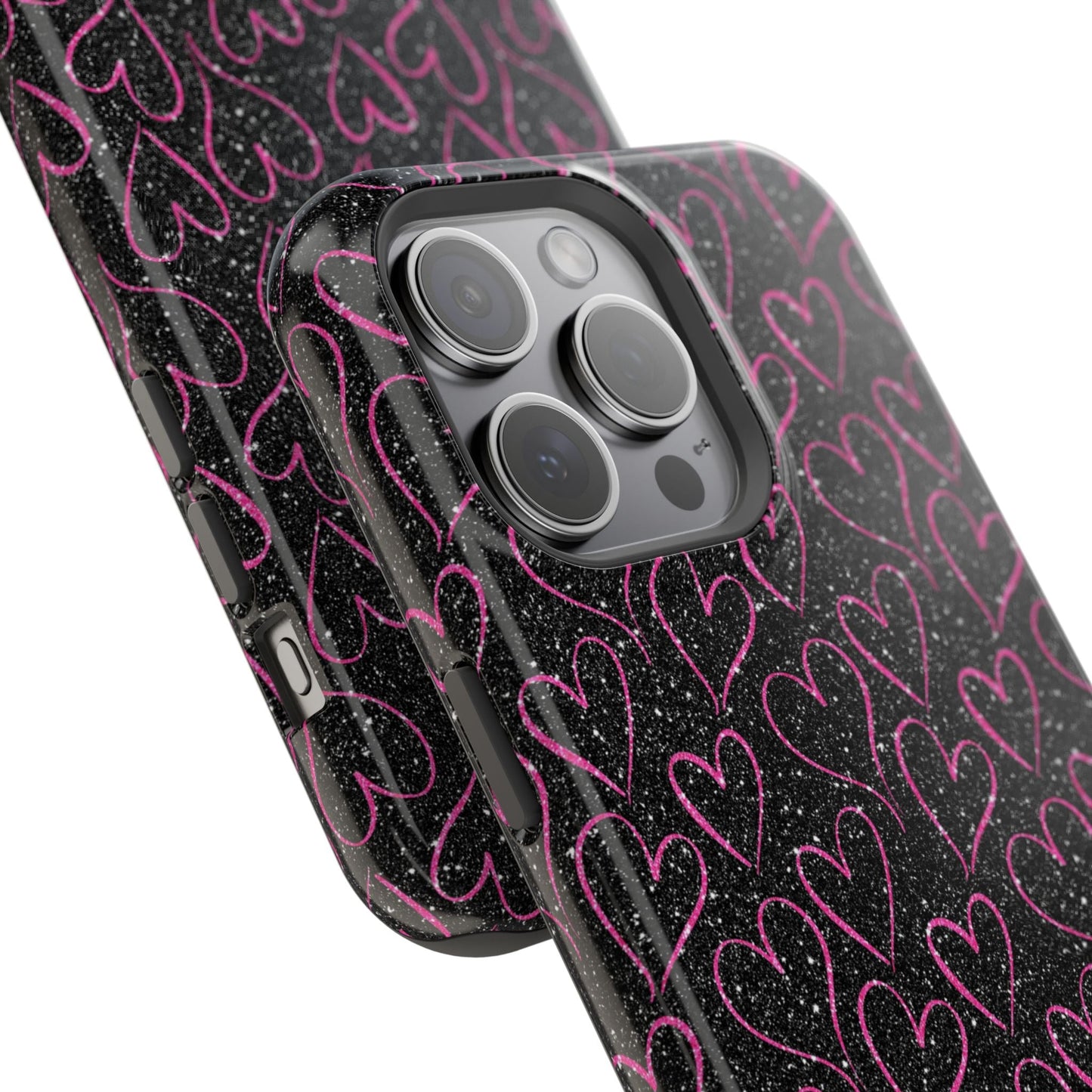 Sparkling Pink Hearts MagSafe iPhone Case - BOGO Cases