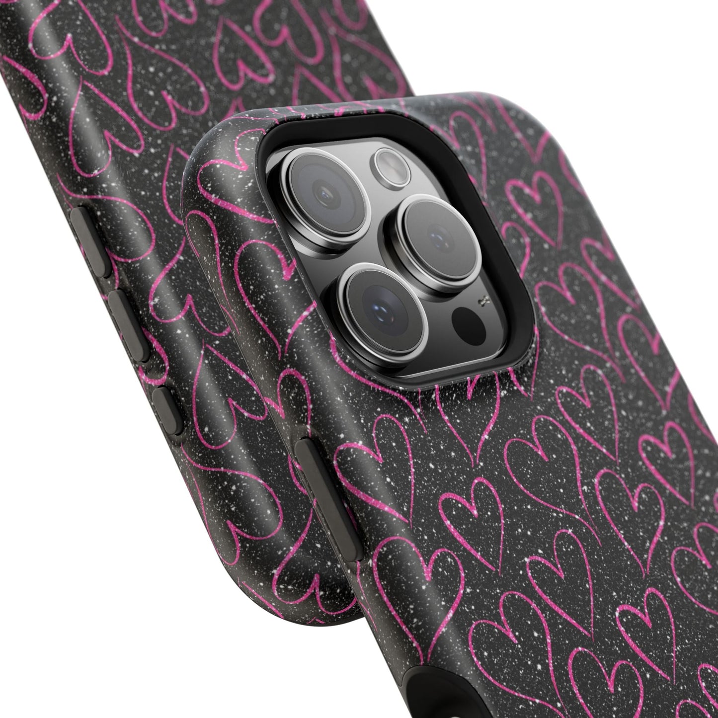 Sparkling Pink Hearts MagSafe iPhone Case - BOGO Cases