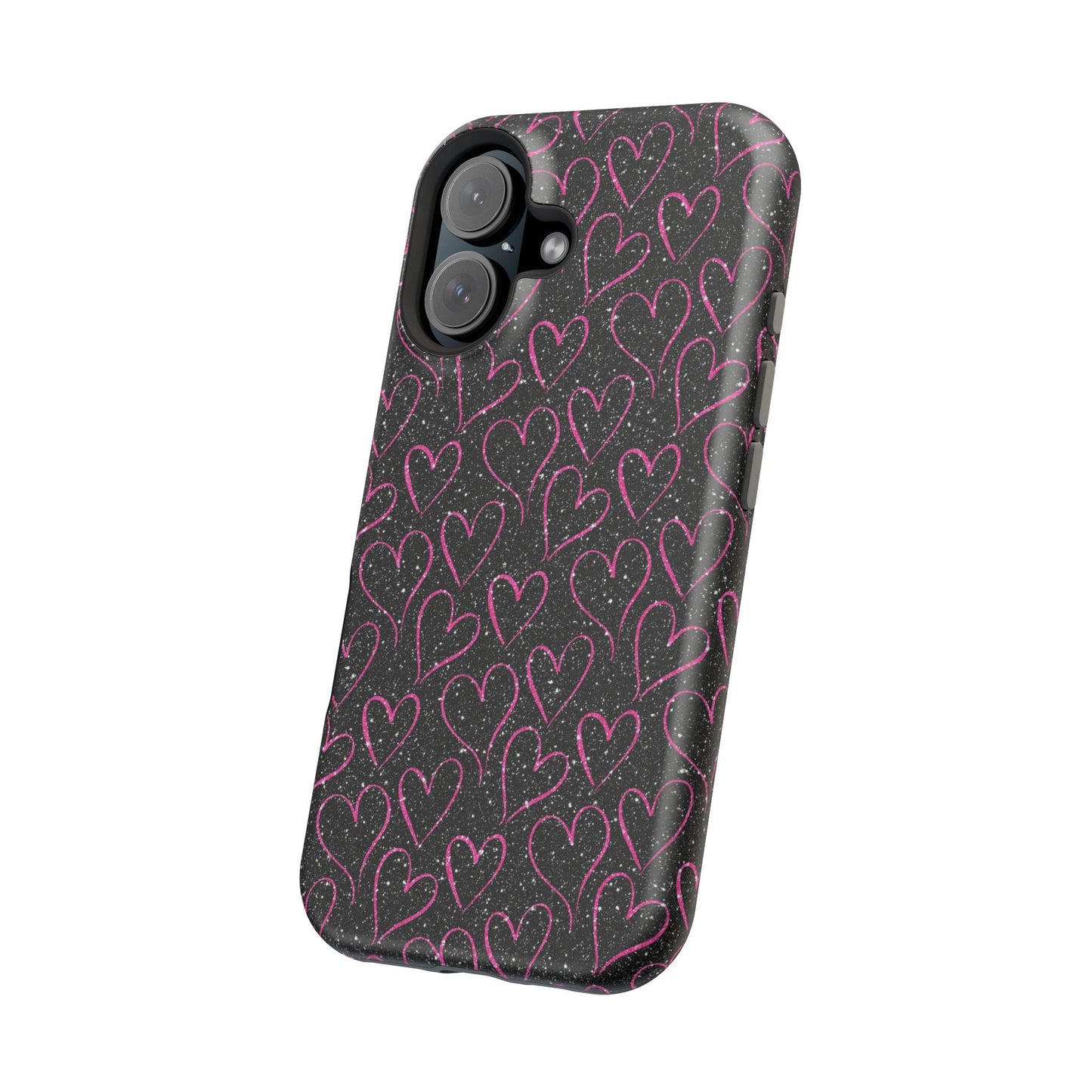 Sparkling Pink Hearts MagSafe iPhone Case - BOGO Cases