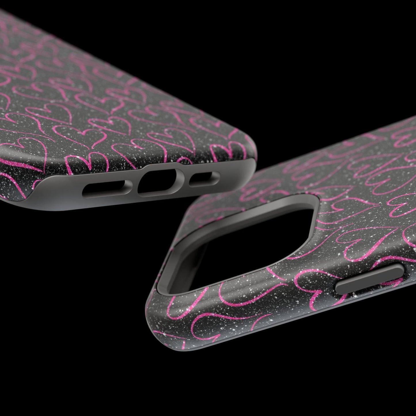 Sparkling Pink Hearts MagSafe iPhone Case - BOGO Cases
