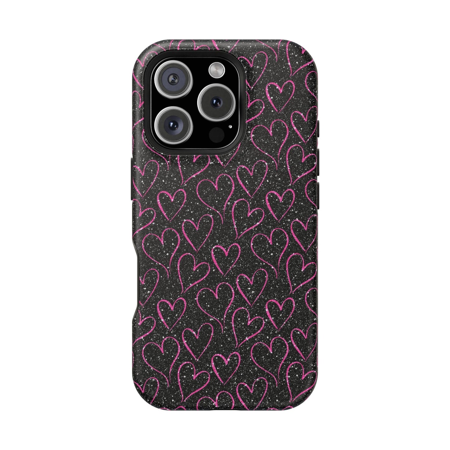 Sparkling Pink Hearts MagSafe iPhone Case - BOGO Cases
