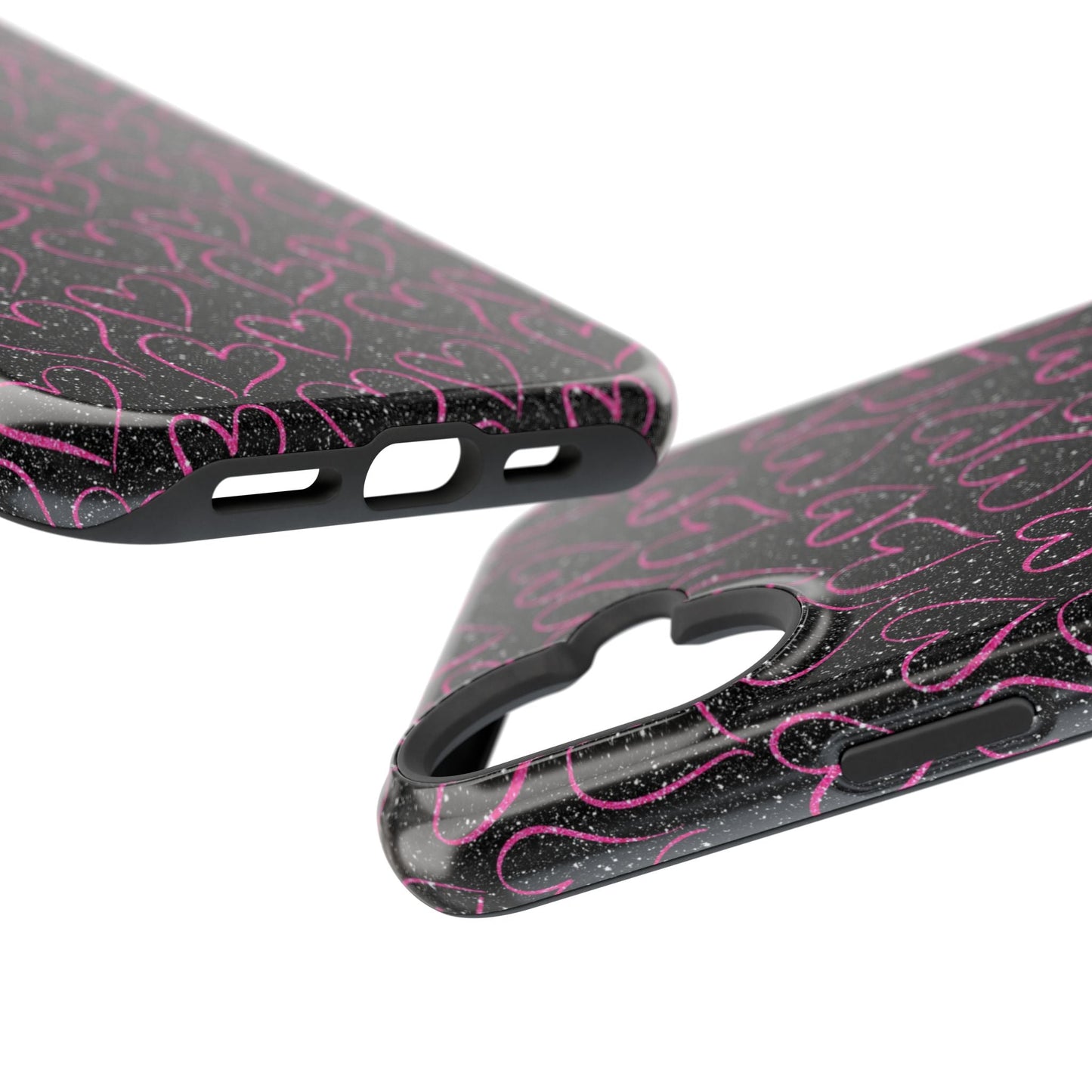 Sparkling Pink Hearts MagSafe iPhone Case - BOGO Cases