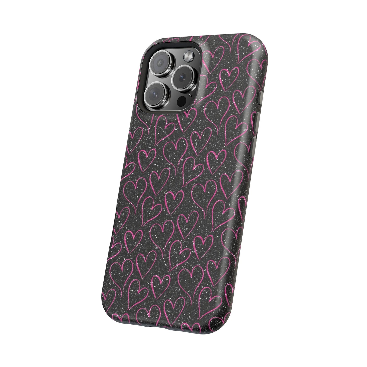Sparkling Pink Hearts MagSafe iPhone Case - BOGO Cases