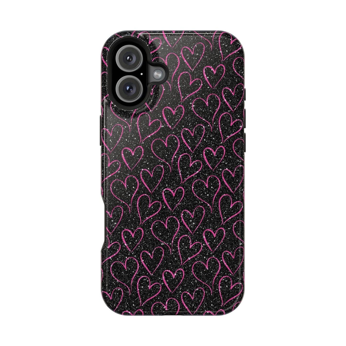 Sparkling Pink Hearts MagSafe iPhone Case - BOGO Cases