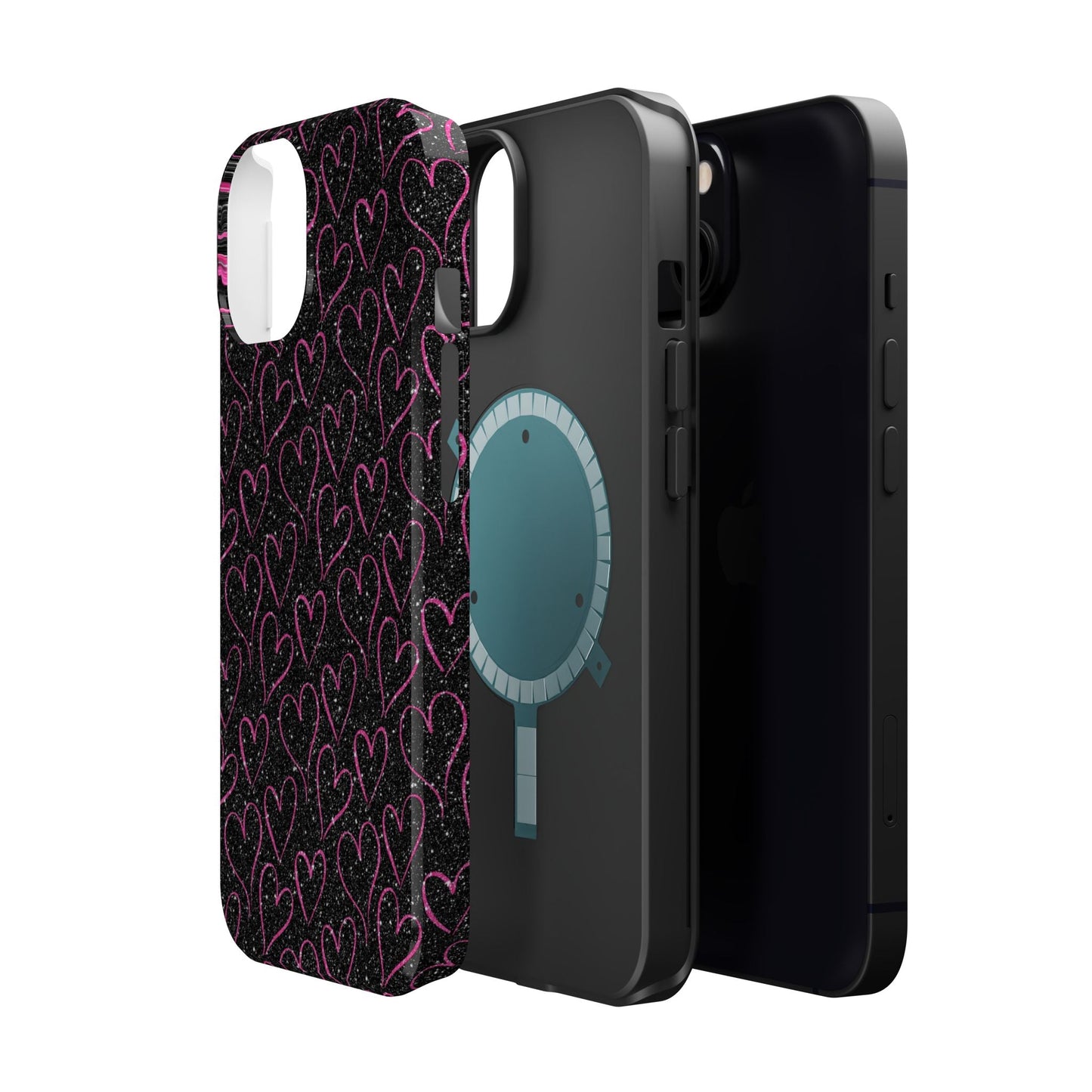 Sparkling Pink Hearts MagSafe iPhone Case - BOGO Cases