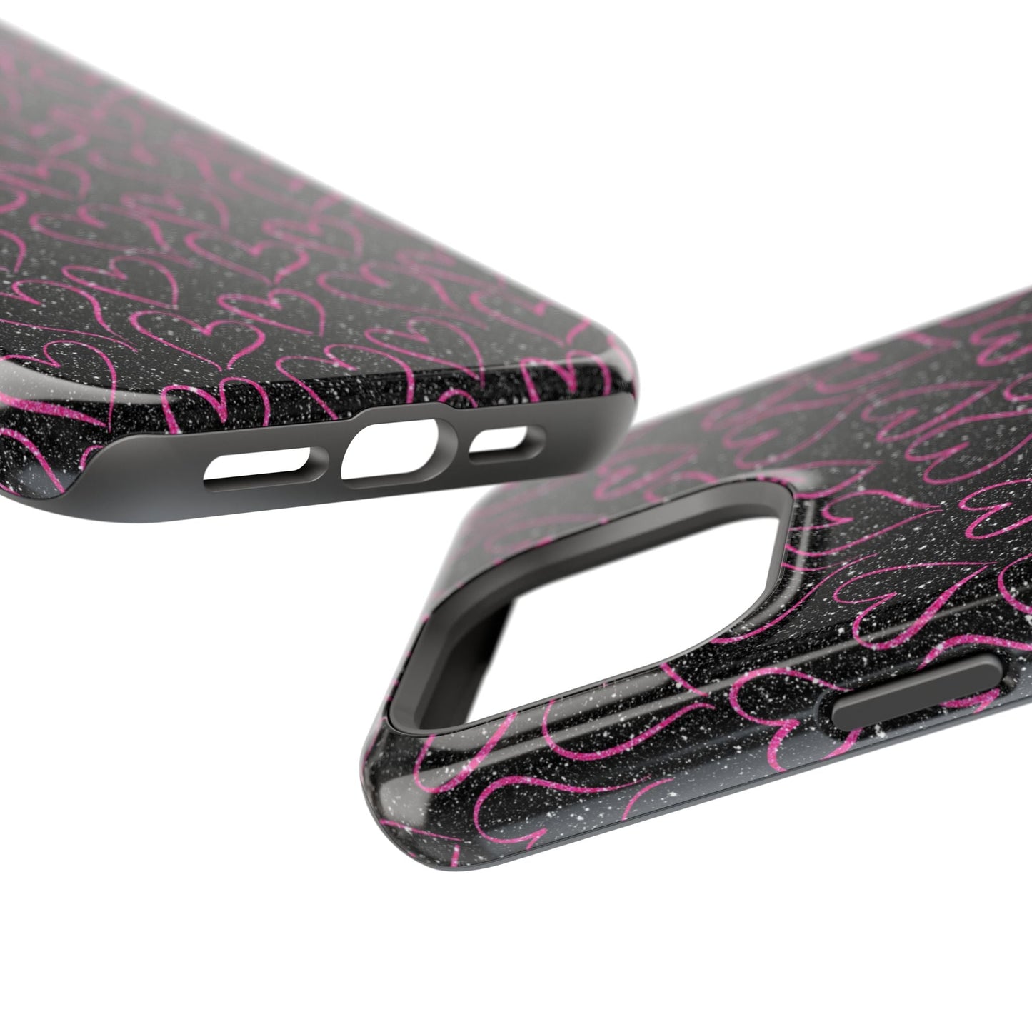 Sparkling Pink Hearts MagSafe iPhone Case - BOGO Cases