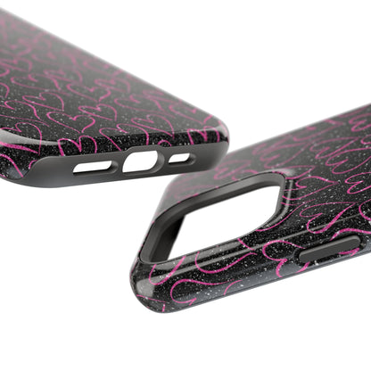 Sparkling Pink Hearts MagSafe iPhone Case - BOGO Cases