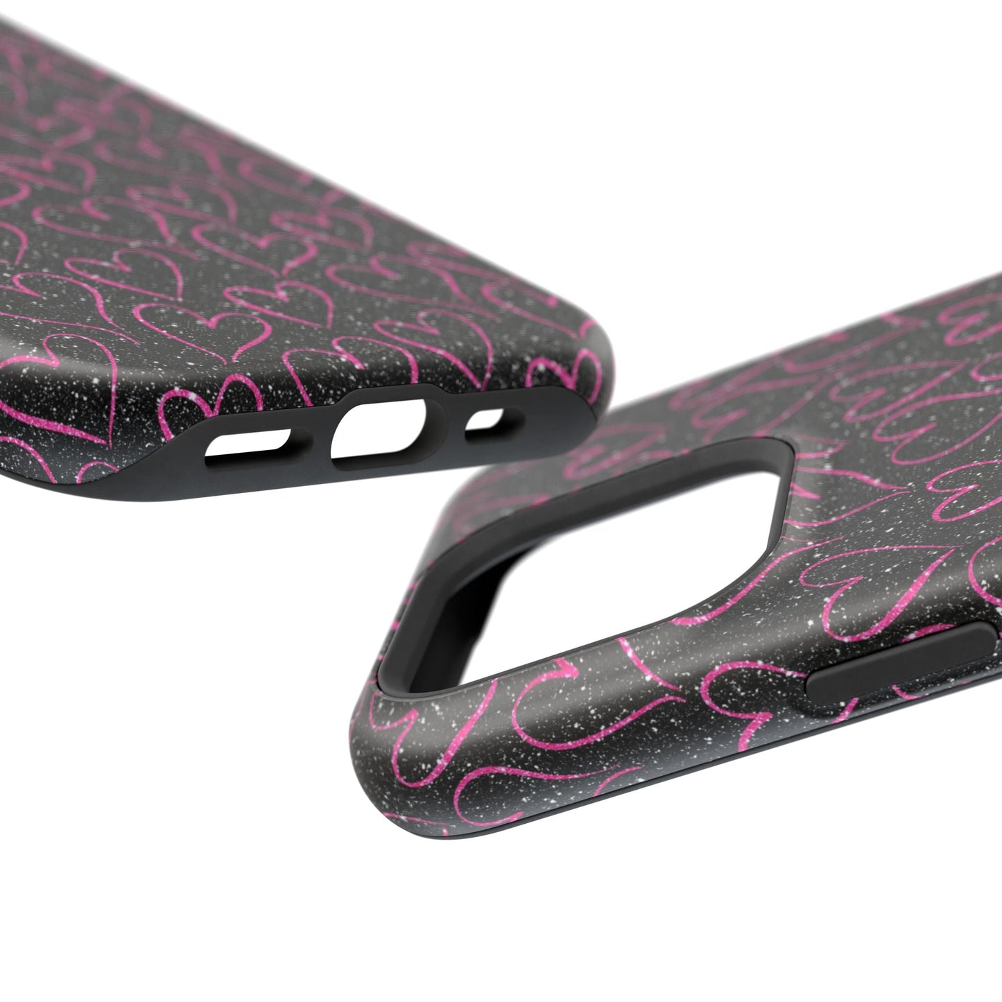 Sparkling Pink Hearts MagSafe iPhone Case - BOGO Cases