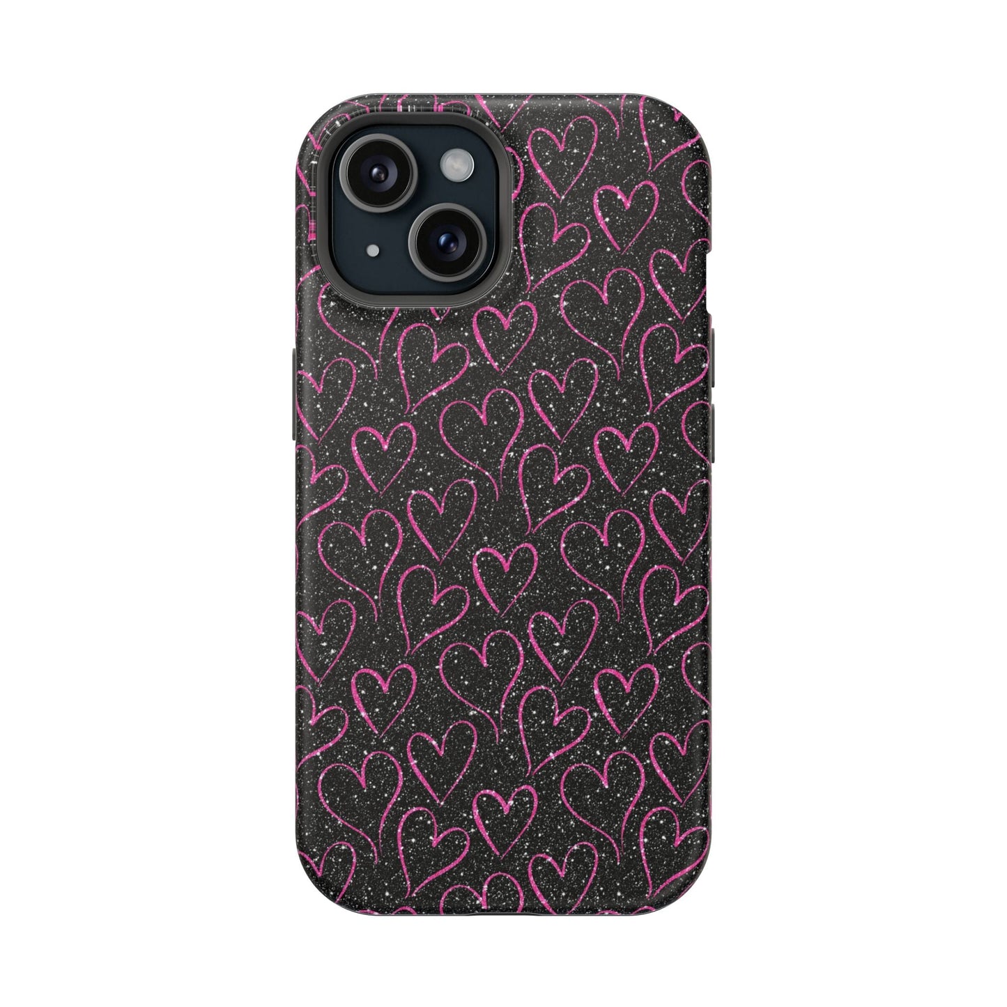 Sparkling Pink Hearts MagSafe iPhone Case - BOGO Cases