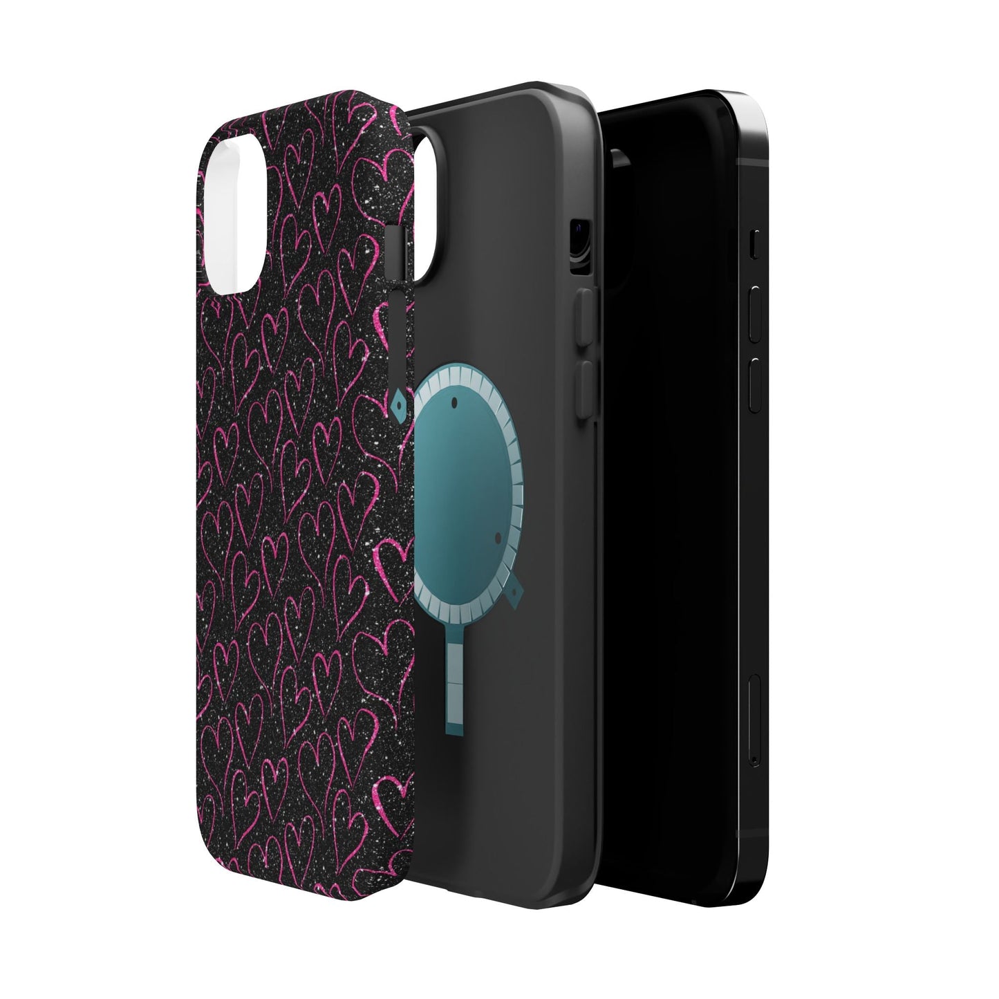 Sparkling Pink Hearts MagSafe iPhone Case - BOGO Cases