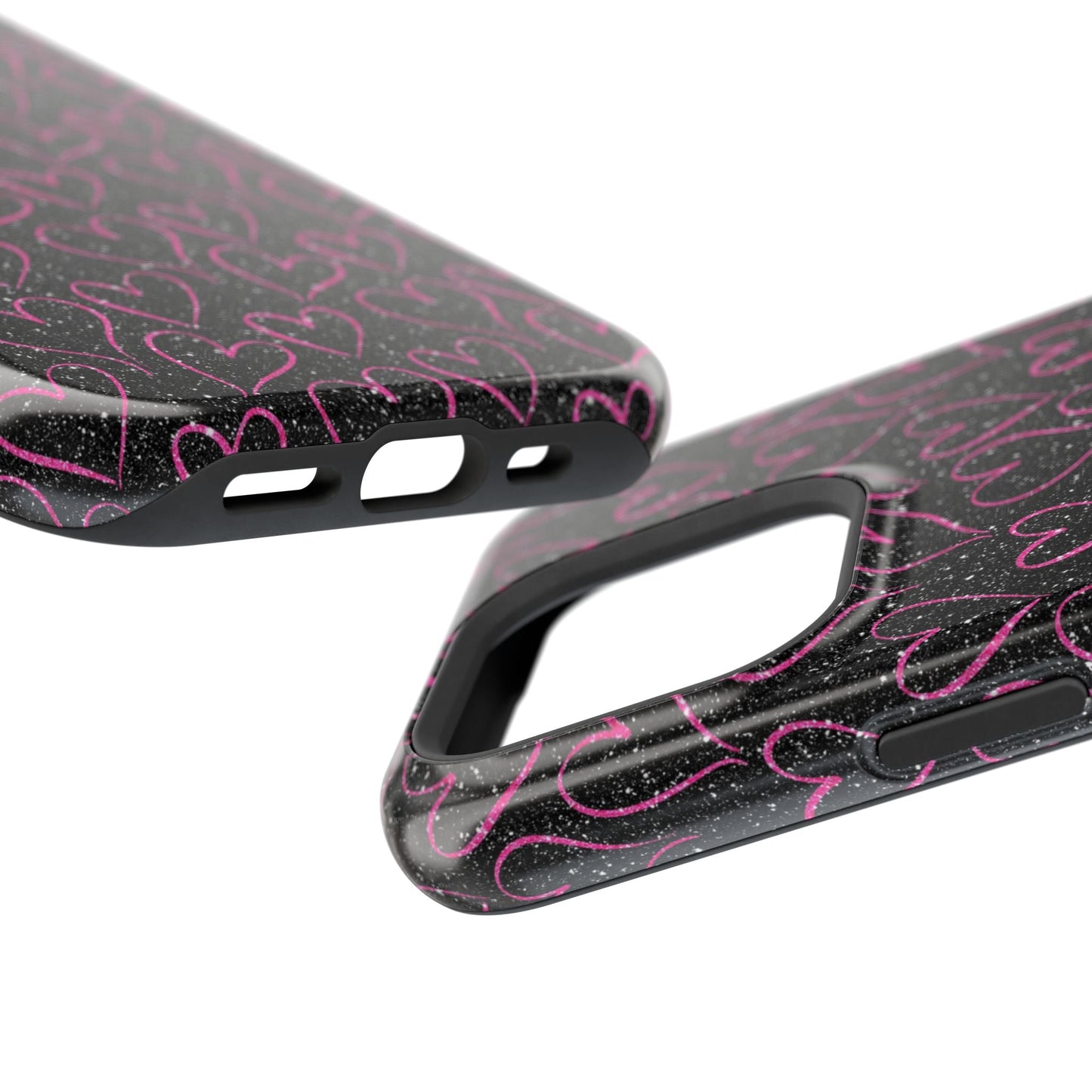 Sparkling Pink Hearts MagSafe iPhone Case - BOGO Cases