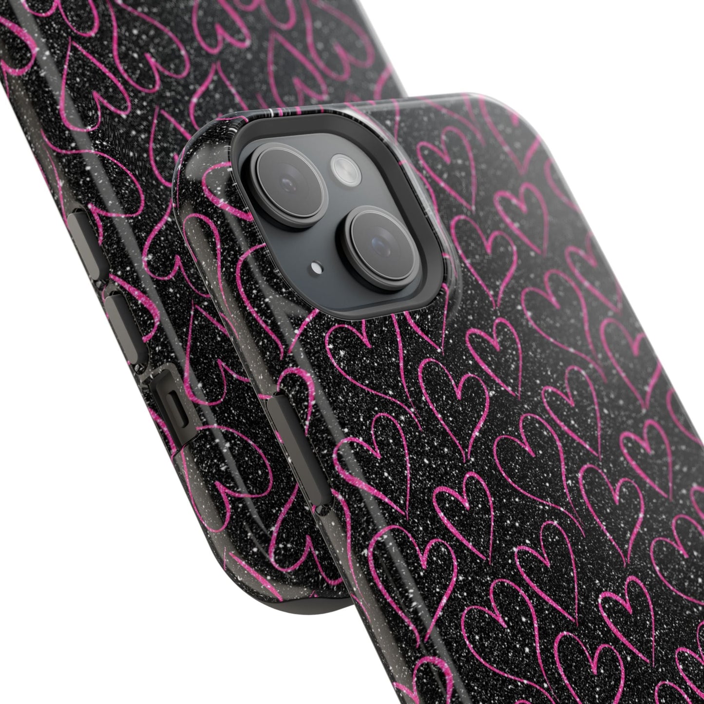 Sparkling Pink Hearts MagSafe iPhone Case - BOGO Cases
