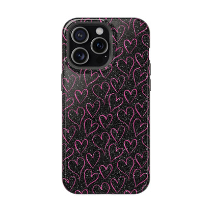 Sparkling Pink Hearts MagSafe iPhone Case - BOGO Cases