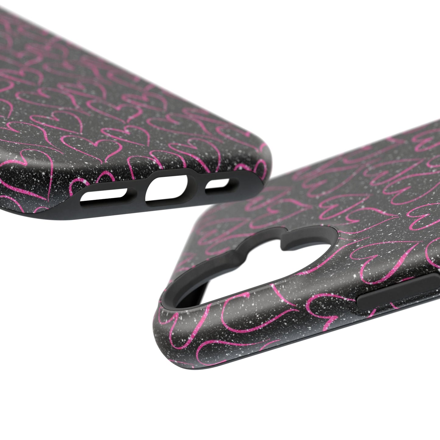 Sparkling Pink Hearts MagSafe iPhone Case - BOGO Cases