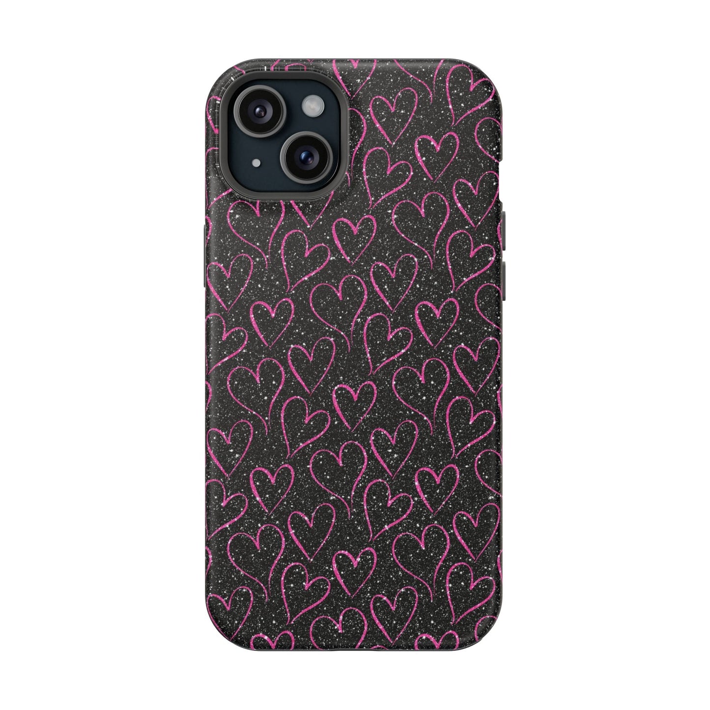Sparkling Pink Hearts MagSafe iPhone Case - BOGO Cases