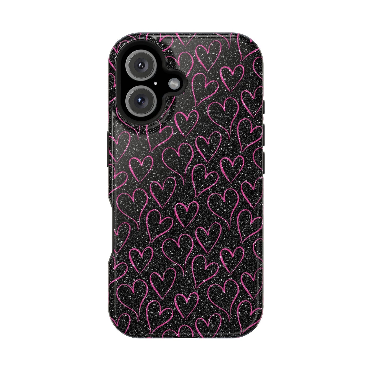 Sparkling Pink Hearts MagSafe iPhone Case - BOGO Cases