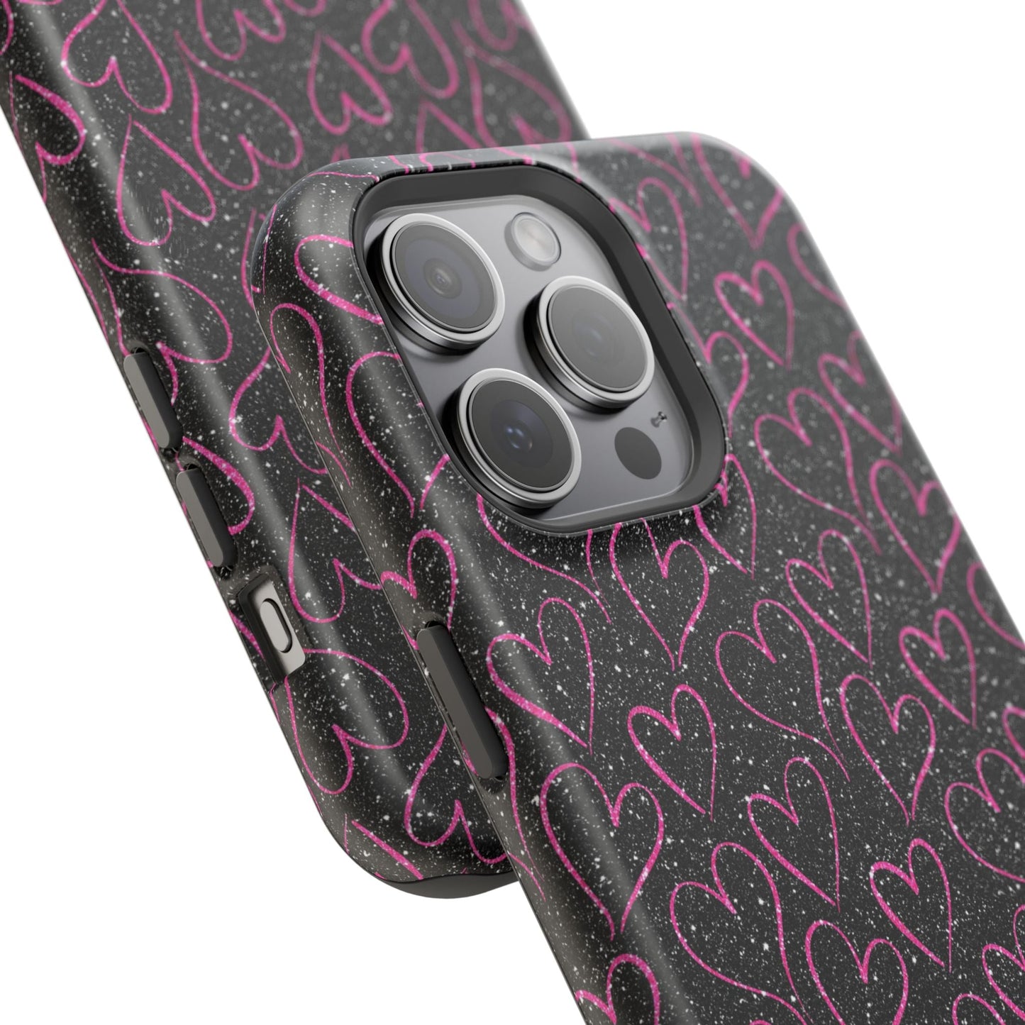 Sparkling Pink Hearts MagSafe iPhone Case - BOGO Cases