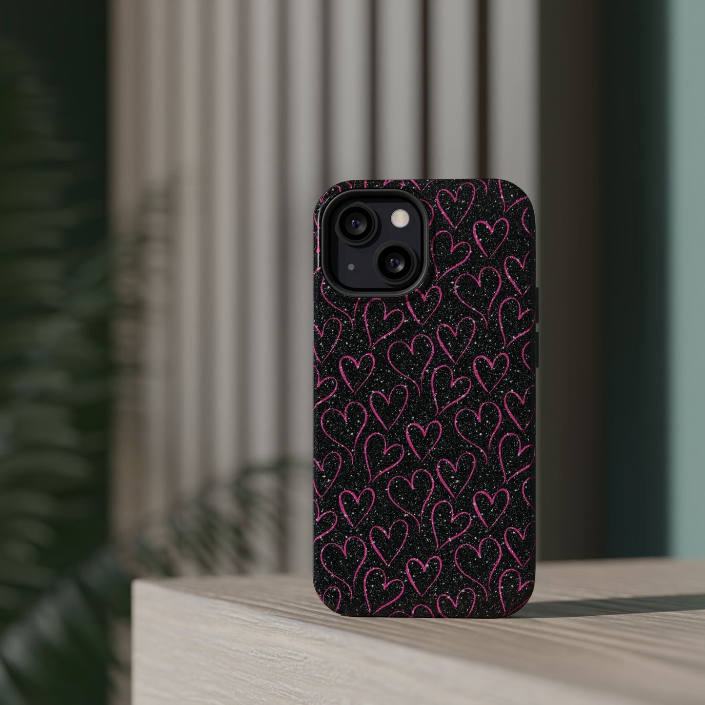 Sparkling Pink Hearts MagSafe iPhone Case - BOGO Cases