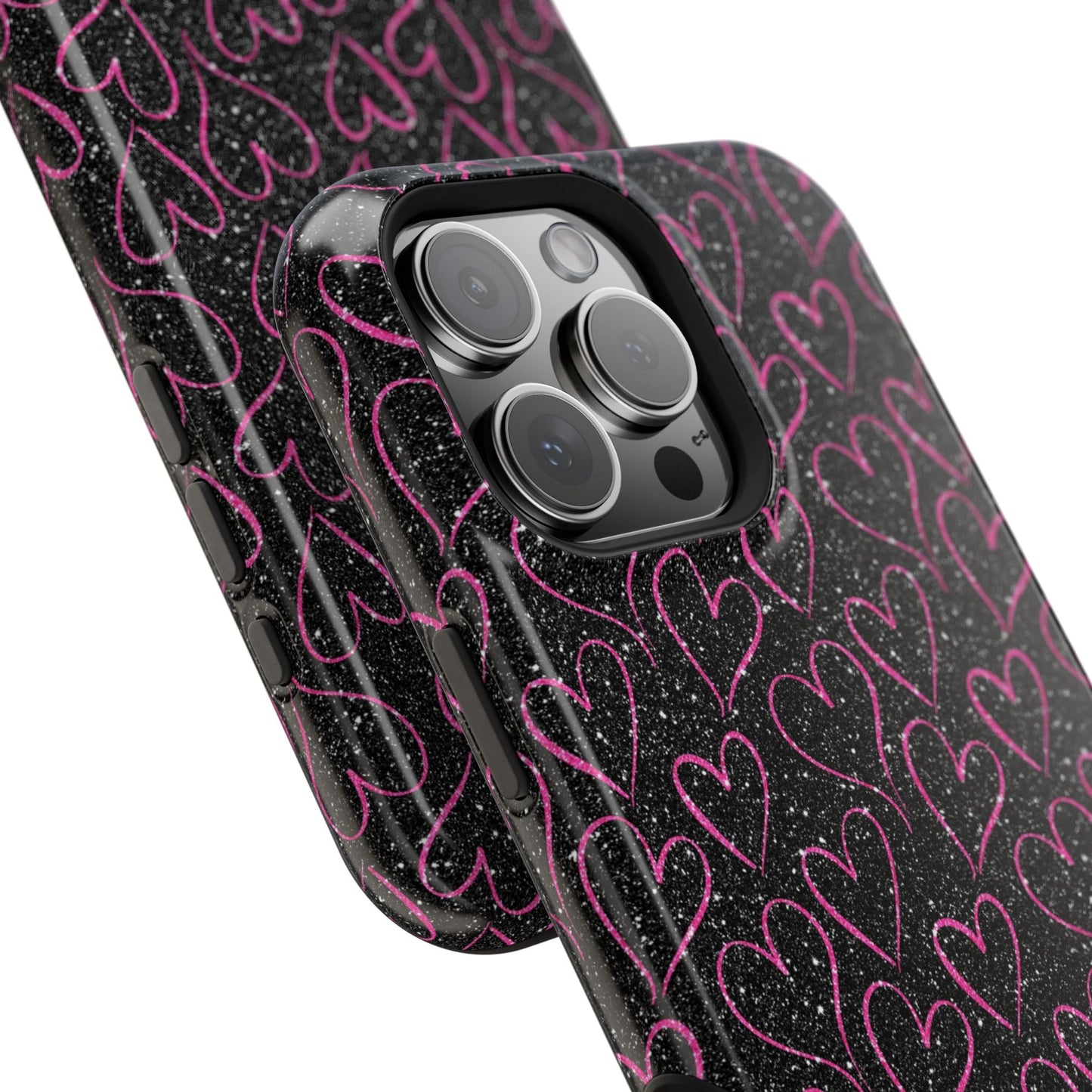 Sparkling Pink Hearts MagSafe iPhone Case - BOGO Cases