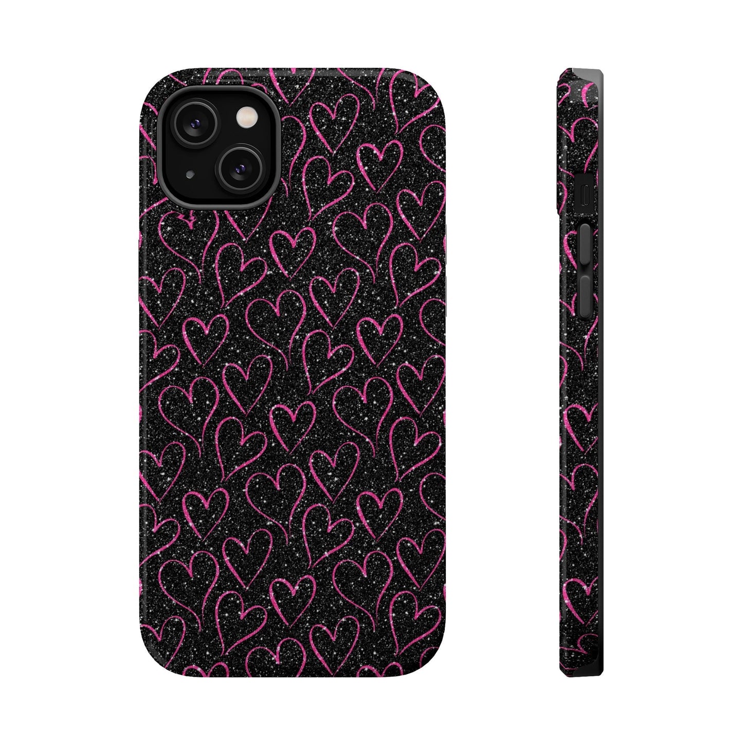 Sparkling Pink Hearts MagSafe iPhone Case - BOGO Cases