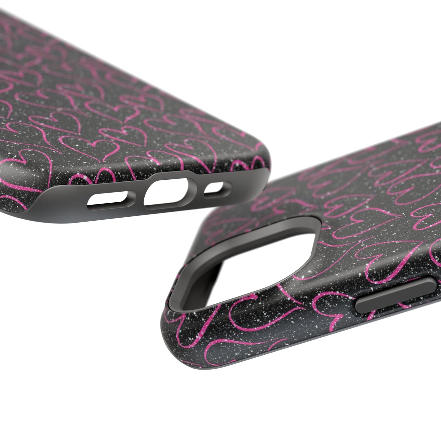 Sparkling Pink Hearts MagSafe iPhone Case - BOGO Cases