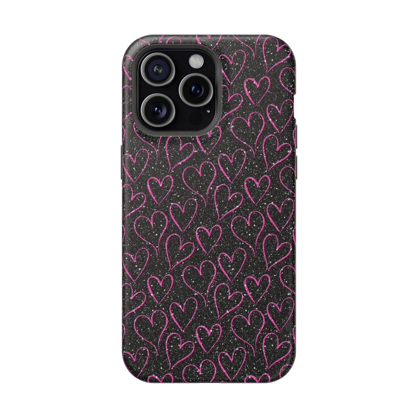 Sparkling Pink Hearts MagSafe iPhone Case - BOGO Cases