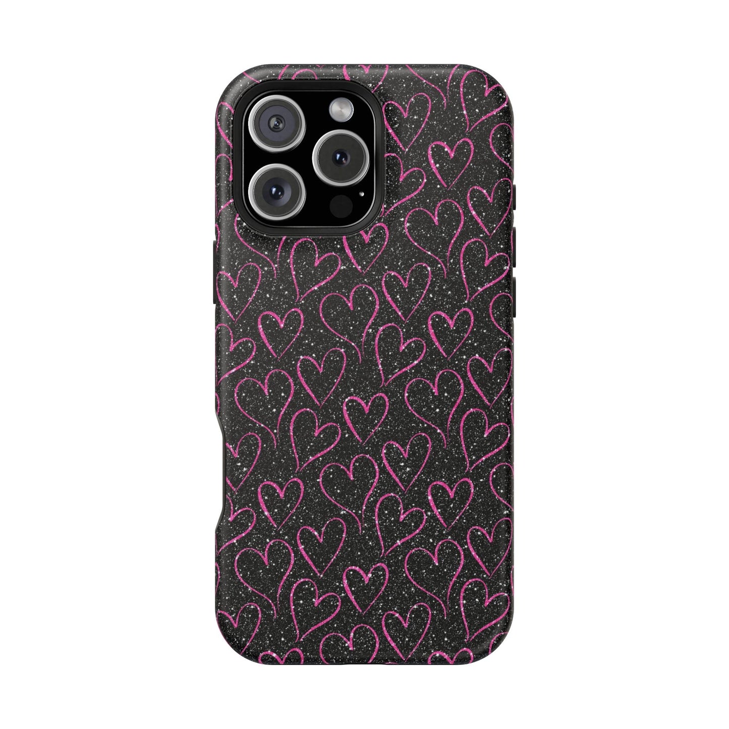 Sparkling Pink Hearts MagSafe iPhone Case - BOGO Cases