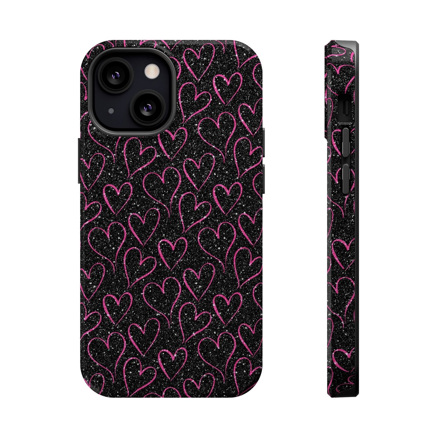 Sparkling Pink Hearts MagSafe iPhone Case - BOGO Cases