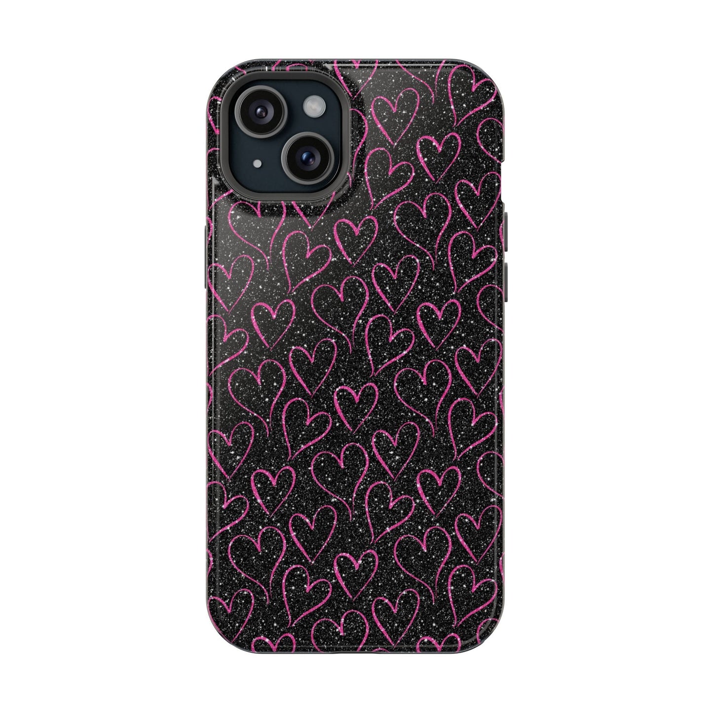 Sparkling Pink Hearts MagSafe iPhone Case - BOGO Cases