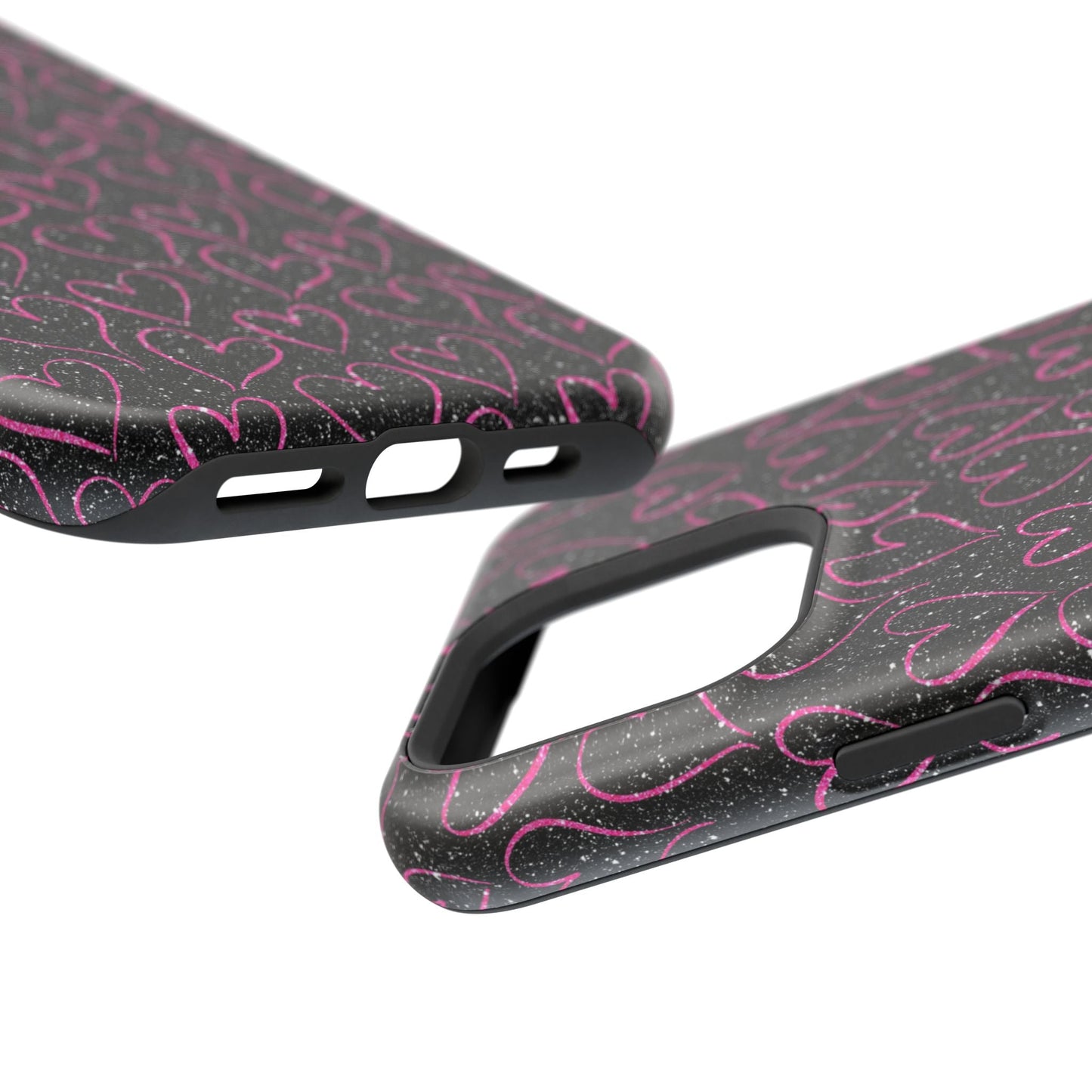 Sparkling Pink Hearts MagSafe iPhone Case - BOGO Cases