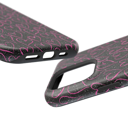 Sparkling Pink Hearts MagSafe iPhone Case - BOGO Cases