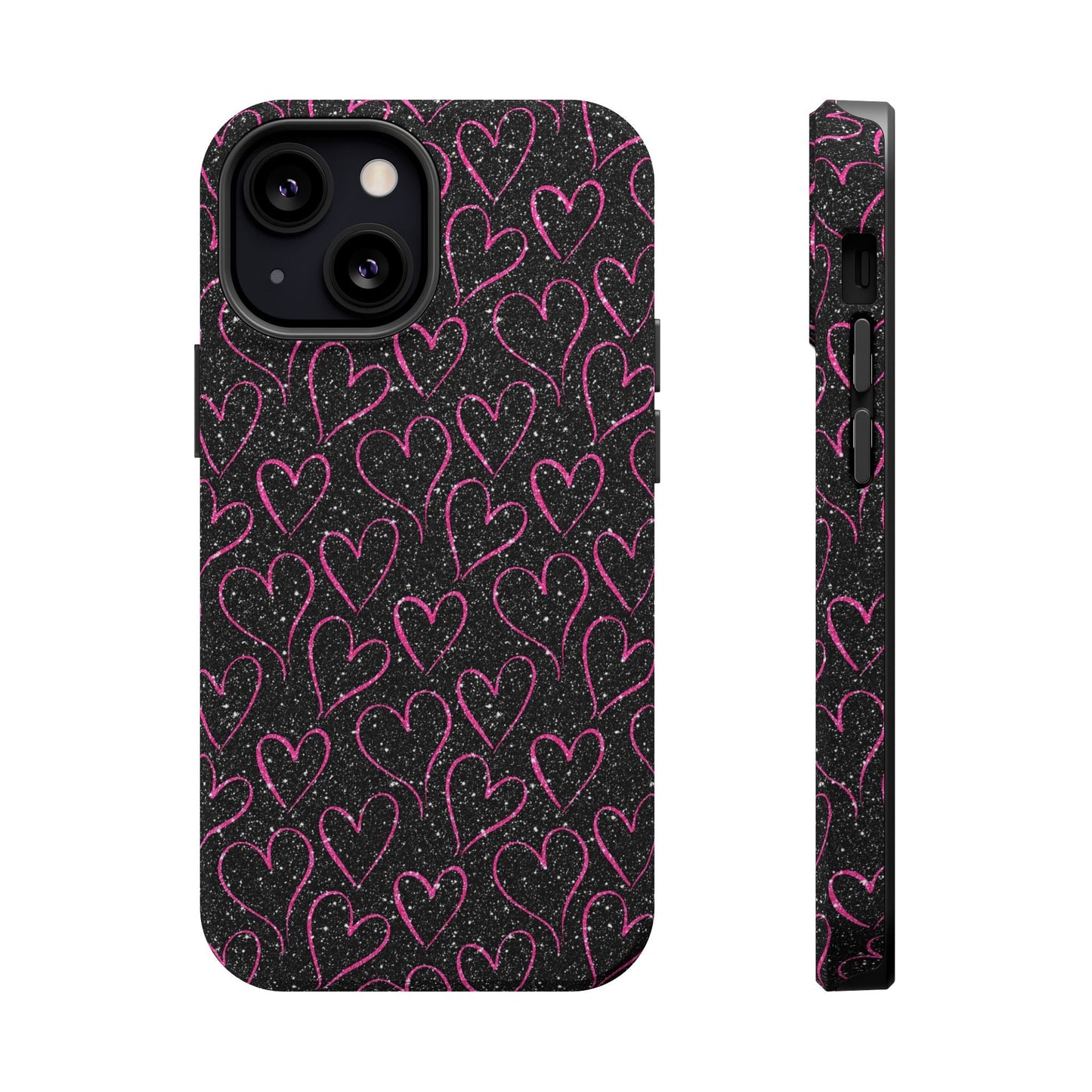 Sparkling Pink Hearts MagSafe iPhone Case - BOGO Cases
