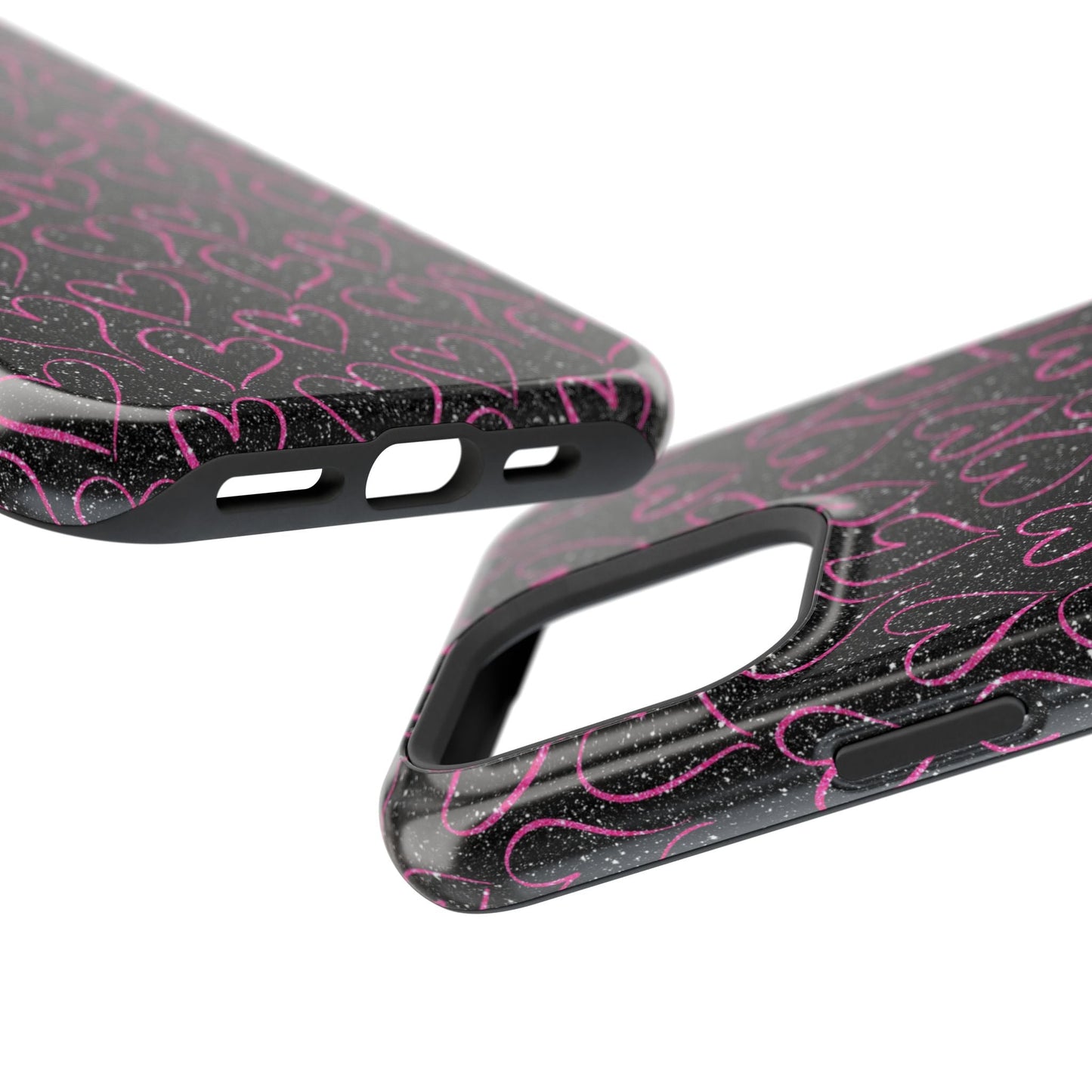 Sparkling Pink Hearts MagSafe iPhone Case - BOGO Cases