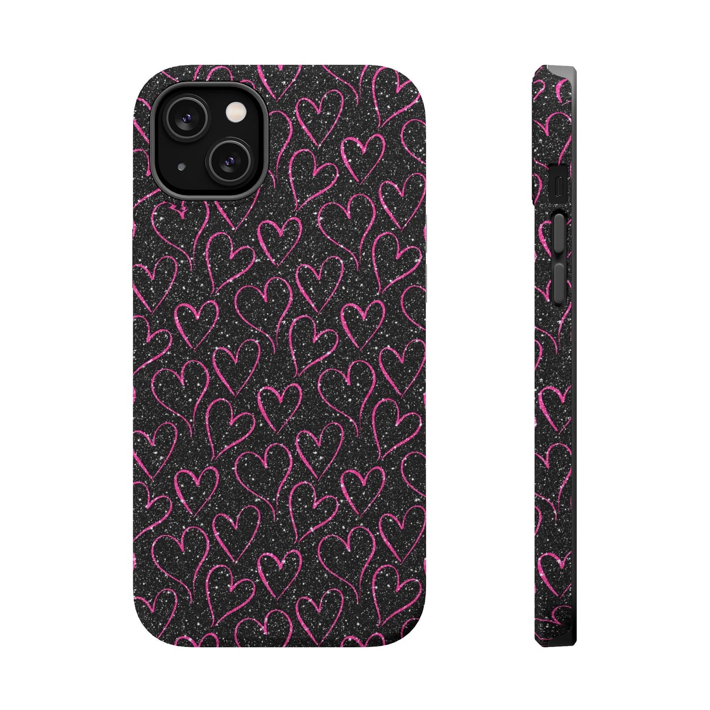 Sparkling Pink Hearts MagSafe iPhone Case - BOGO Cases