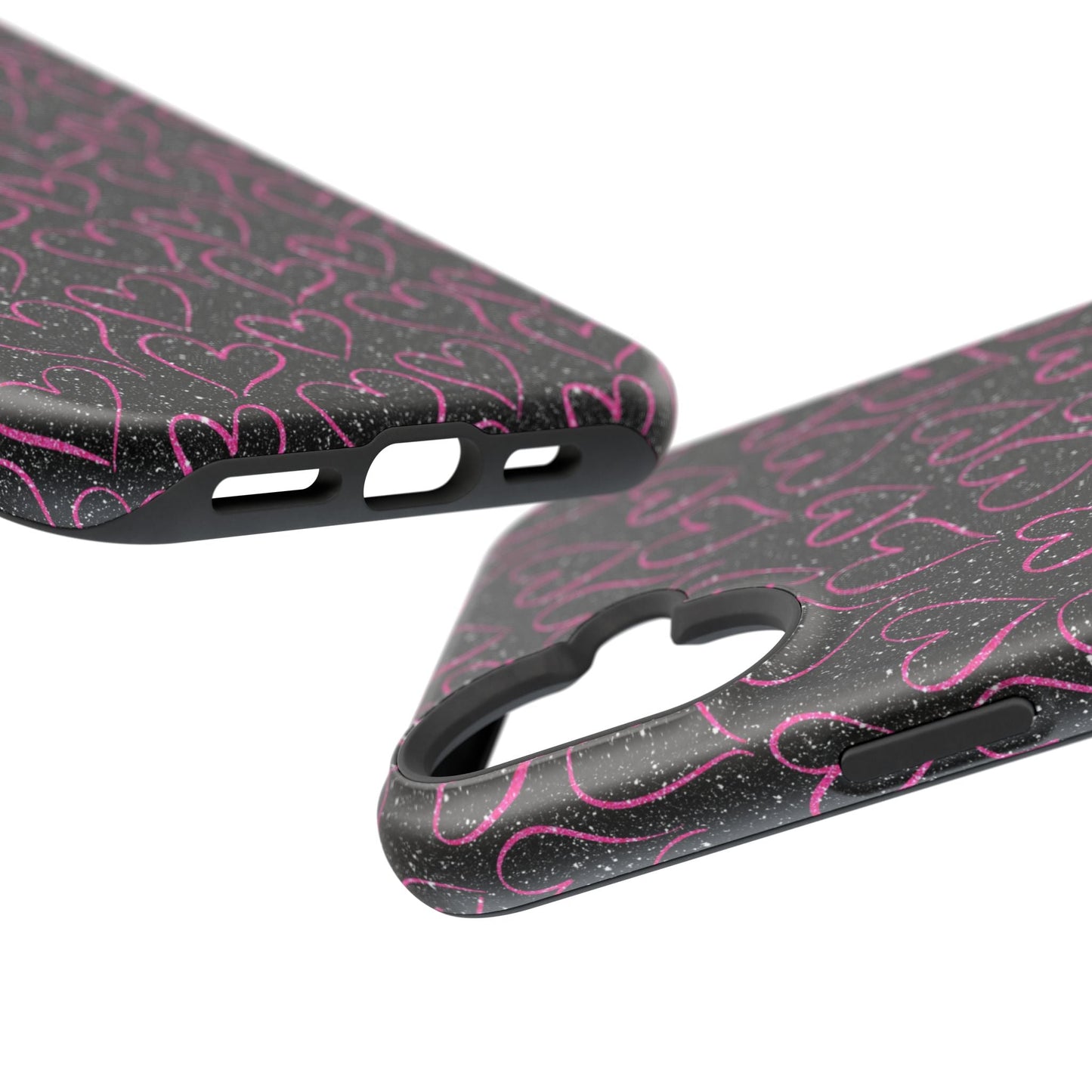 Sparkling Pink Hearts MagSafe iPhone Case - BOGO Cases