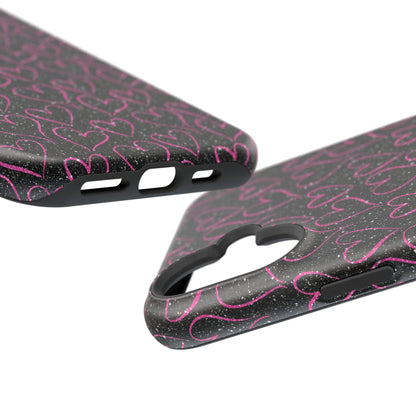 Sparkling Pink Hearts MagSafe iPhone Case - BOGO Cases