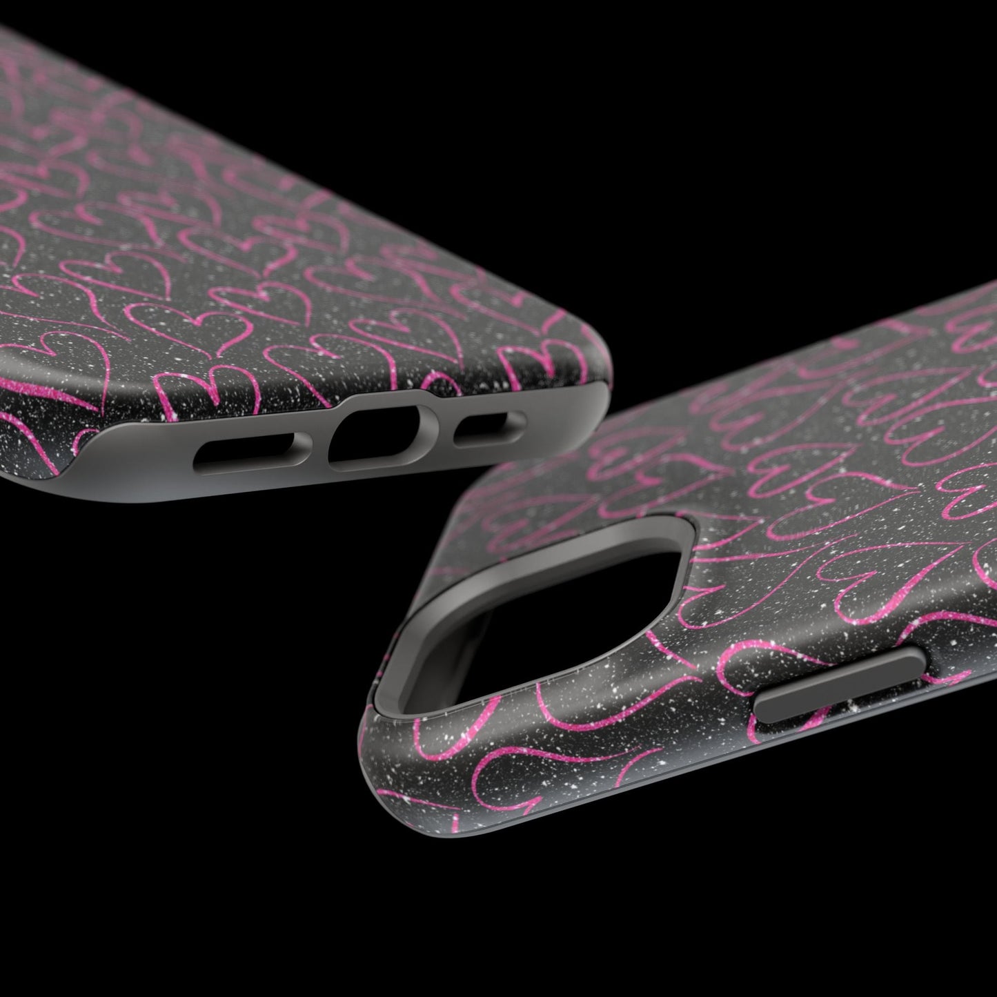 Sparkling Pink Hearts MagSafe iPhone Case - BOGO Cases