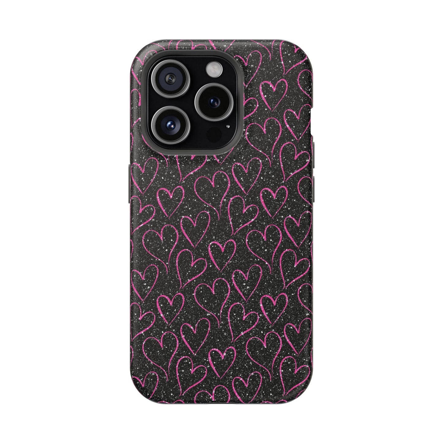 Sparkling Pink Hearts MagSafe iPhone Case - BOGO Cases