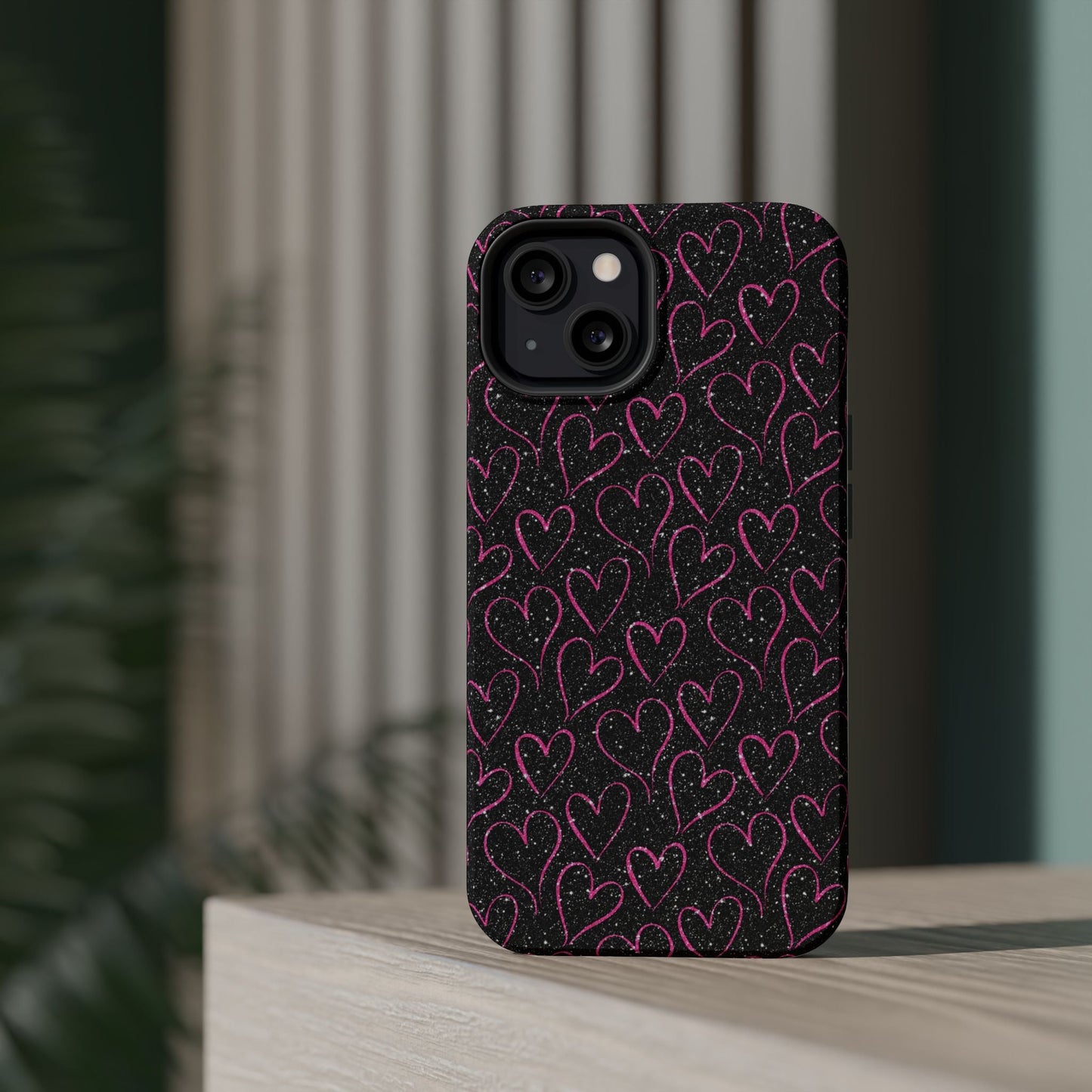 Sparkling Pink Hearts MagSafe iPhone Case - BOGO Cases