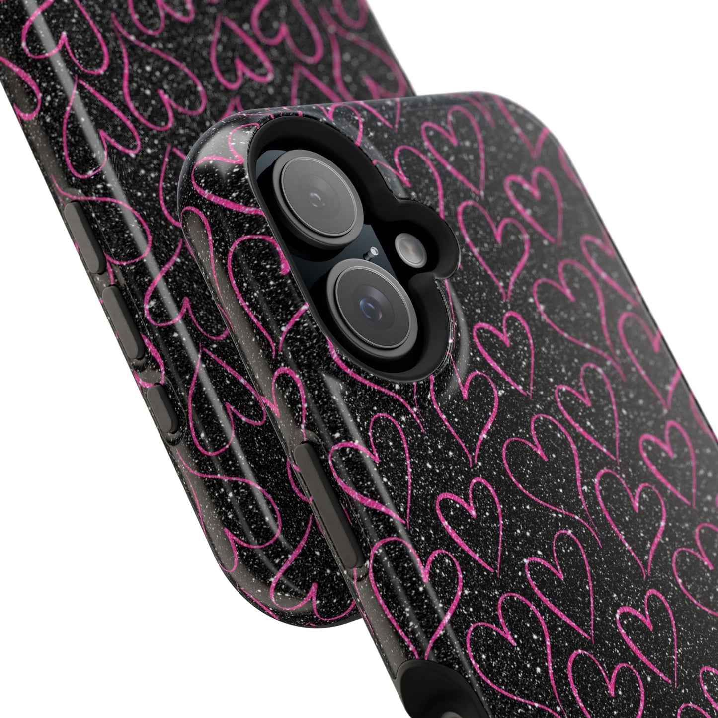 Sparkling Pink Hearts MagSafe iPhone Case - BOGO Cases