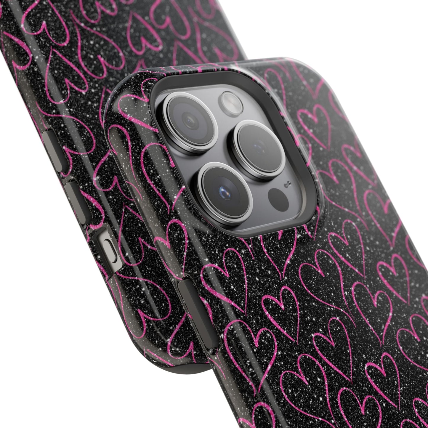 Sparkling Pink Hearts MagSafe iPhone Case - BOGO Cases