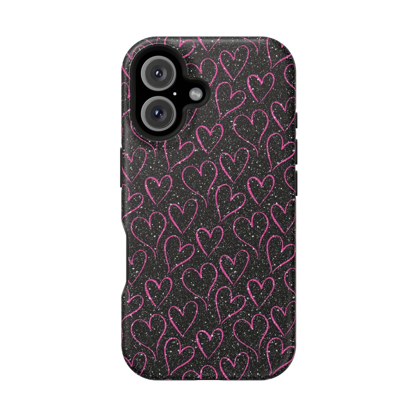 Sparkling Pink Hearts MagSafe iPhone Case - BOGO Cases
